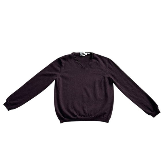 Calvin Klein Extra Fine Merino Wool V Neck Sweater - Picture 1 of 4